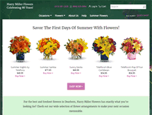 Tablet Screenshot of harrymillerflorist.com